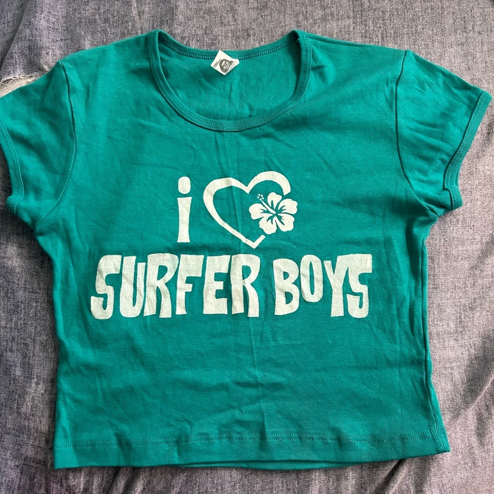 hoes for clothes i love surfer baby tee